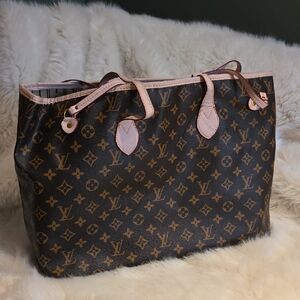 Louis Vuitton Monogram Tote with Pink Accents
